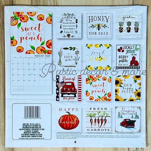 NEW 2023 /FARMERS MARKET CALENDAR Home Decor DIY Crafts Signs Project - Picture 2 of 2